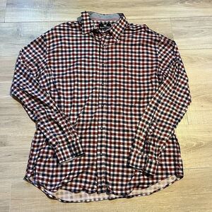 Butter Cloth 100% Cotton‎ Long Sleeve Flip Cuff Dress Shirt Men's 3XL